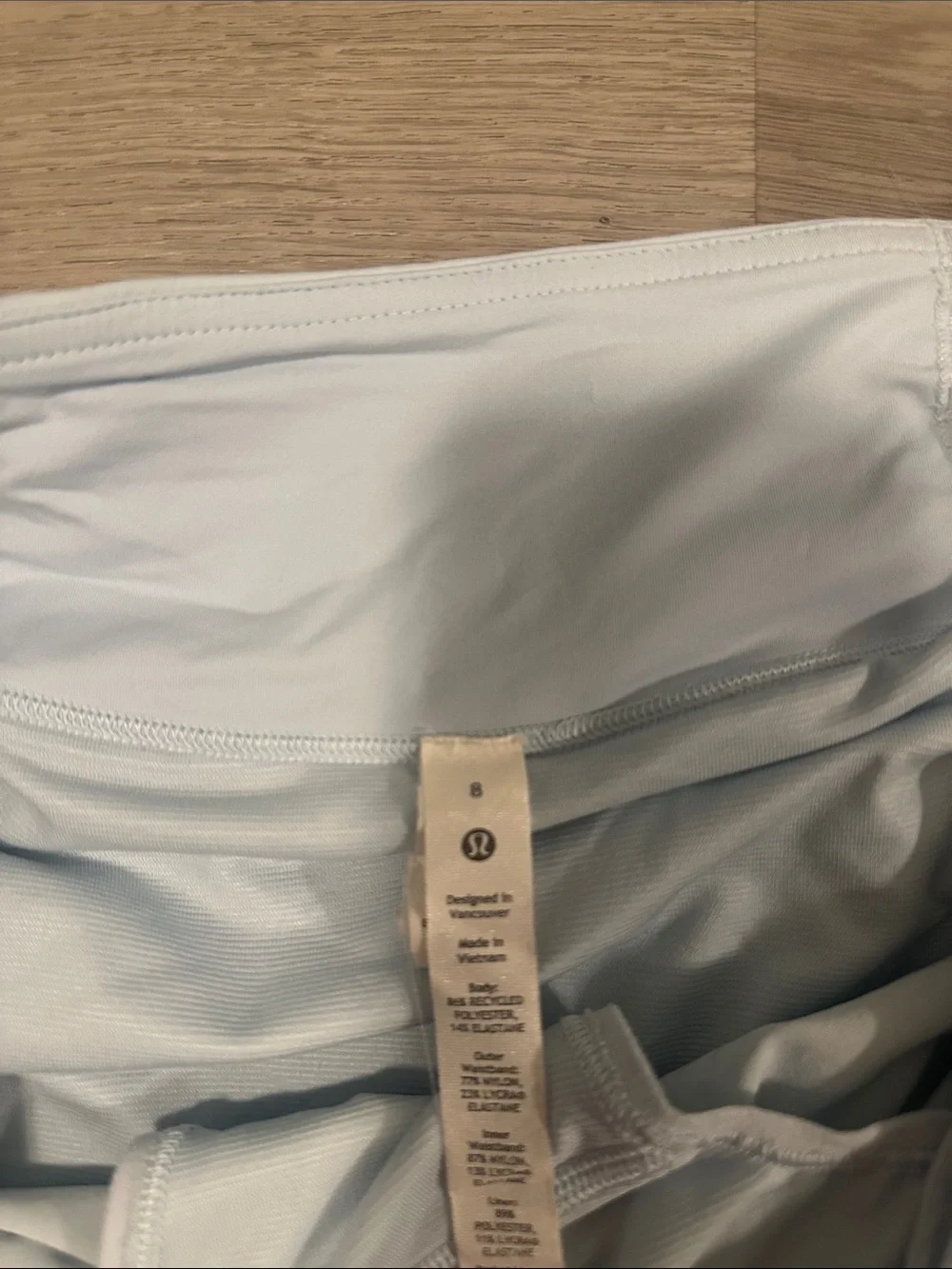 lululemon athletica light blue women's athletic shorts - Picture 2 of 3